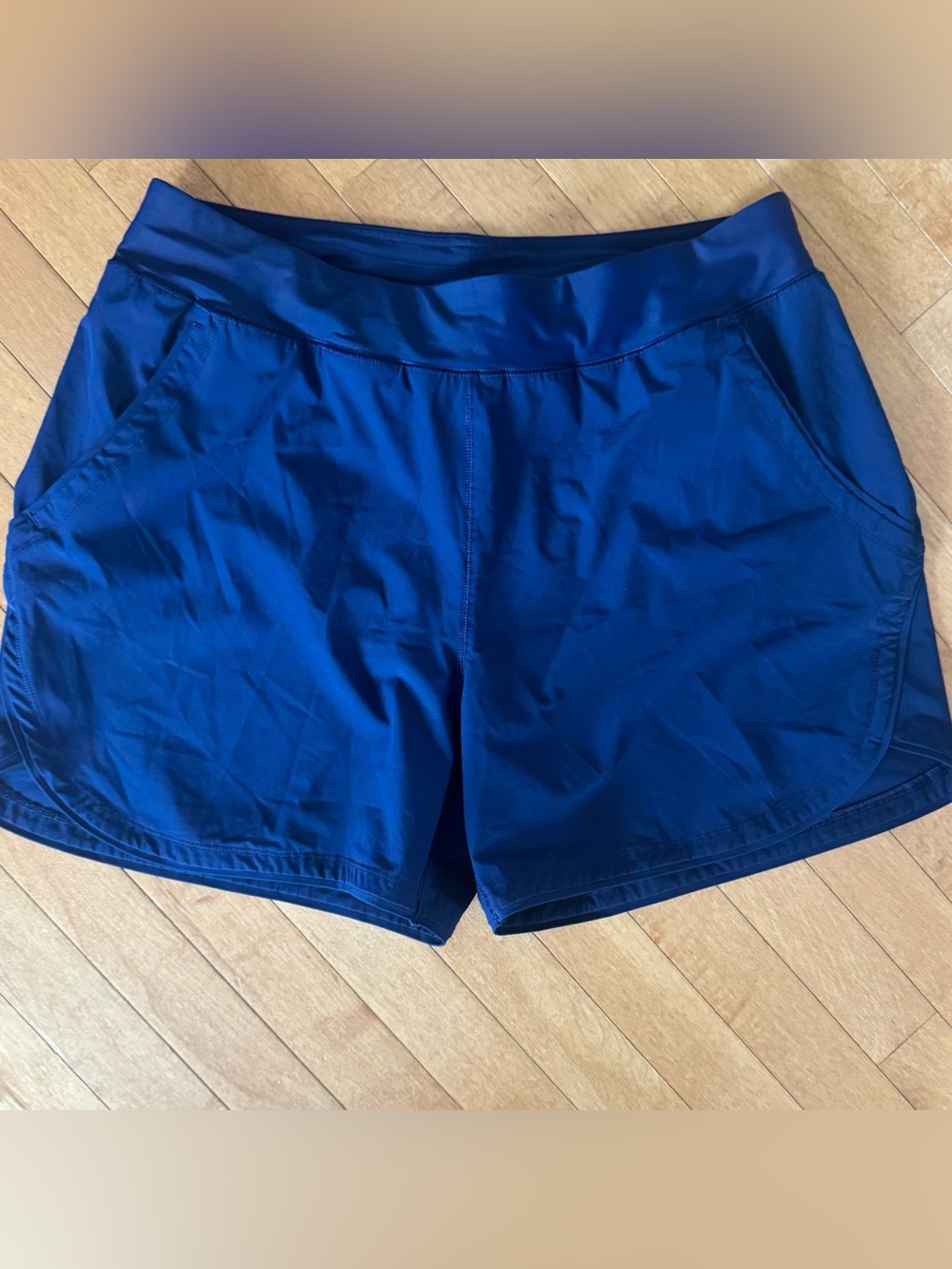 LANDS’ END Size 16 Navy Blue Quick Dry Swim Shorts